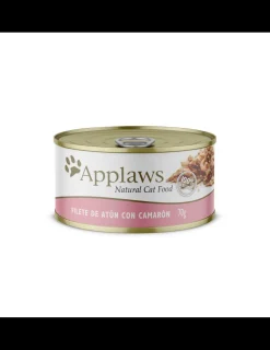 Gato Filete Atun & Camaron Lata 70 grs.*Applaws Outlet