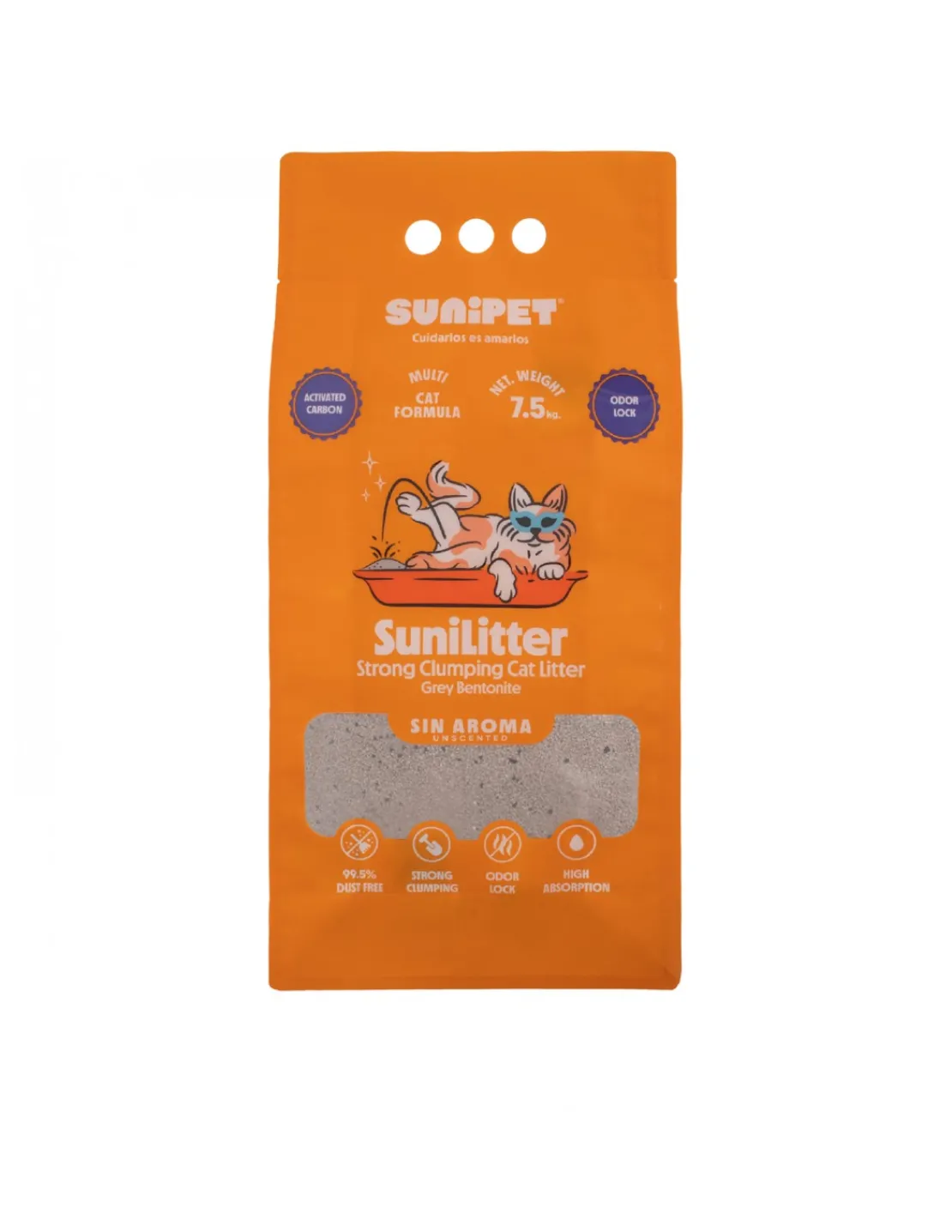 Arena Sunilitter Sin Aroma 7,5 kg.*Sunipet Outlet