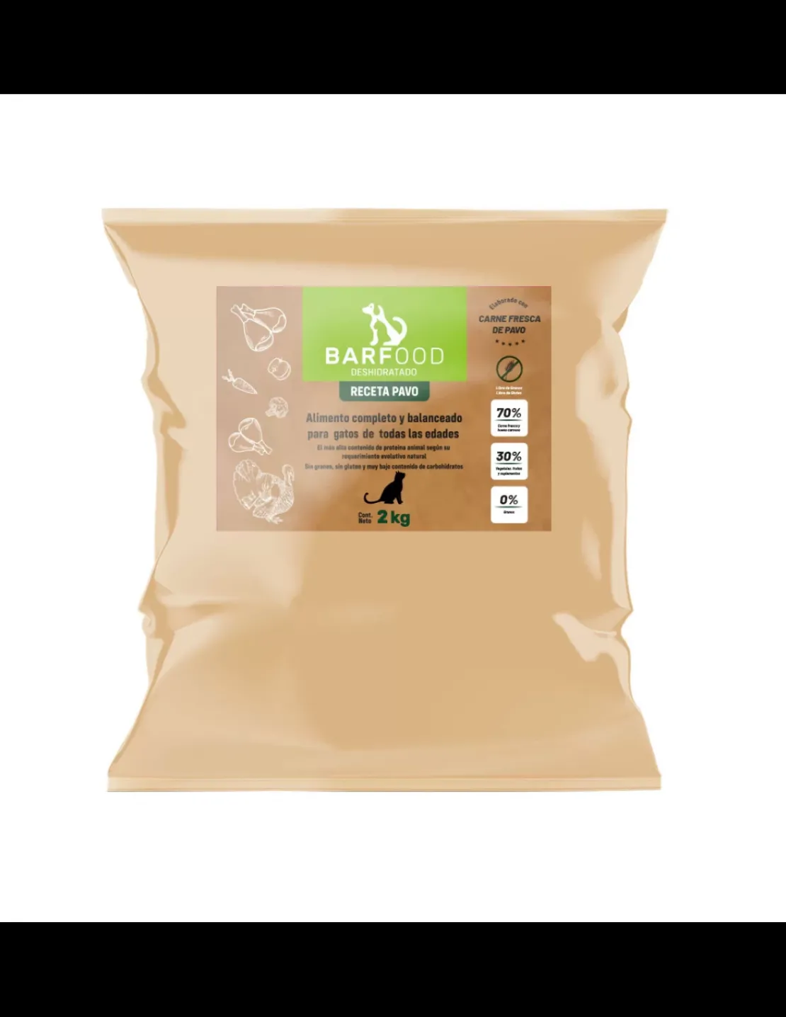 Pavo Deshidratado Gato 2 kg.*Barfood Sale