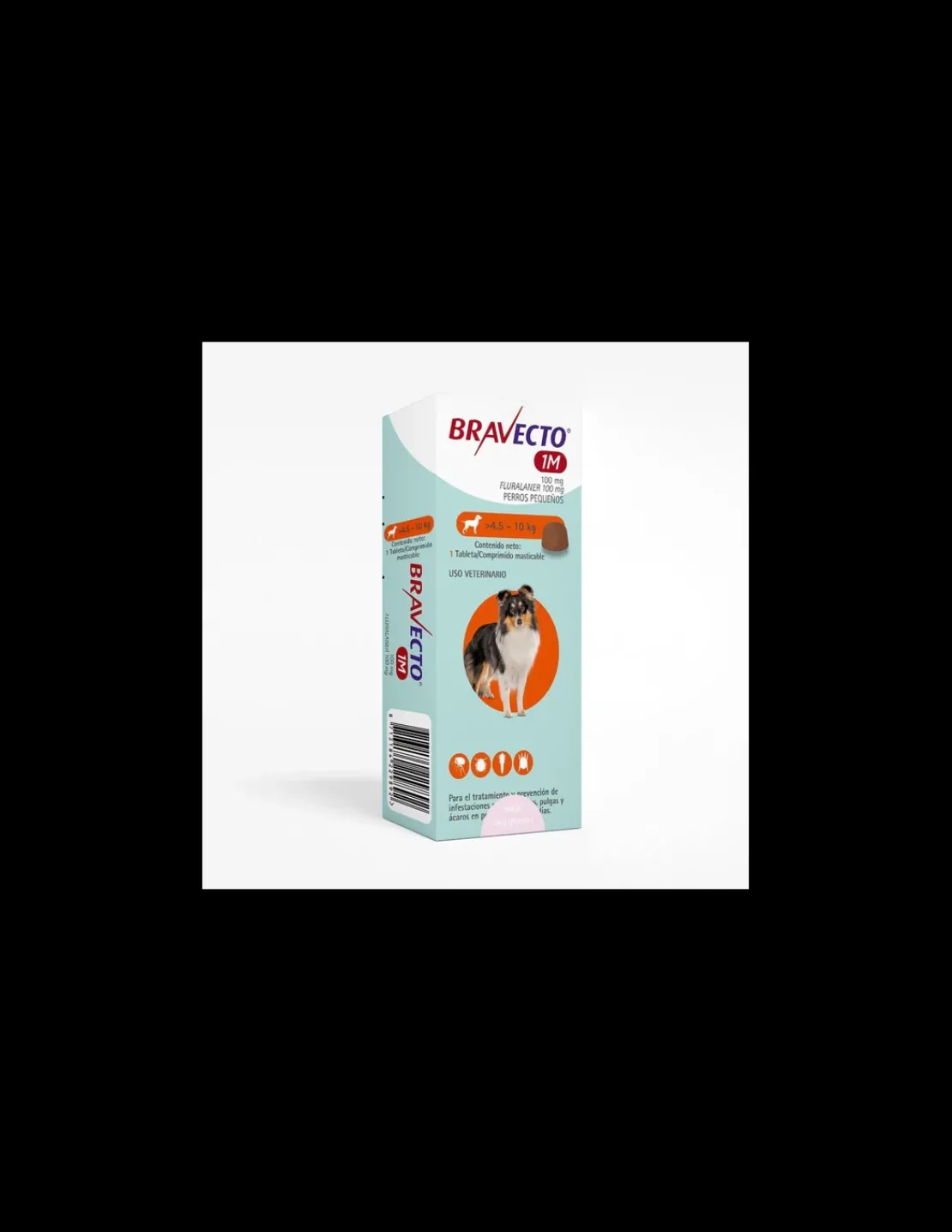 4,5 a 10 kg. 1 Mes*Bravecto Hot