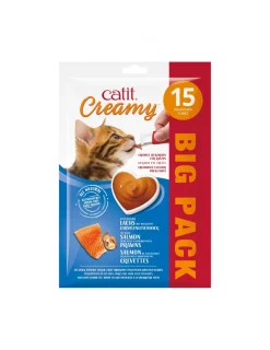 Catit Creamy Big Pack Salmon y Camarones 15 tubos*Cat It Sale