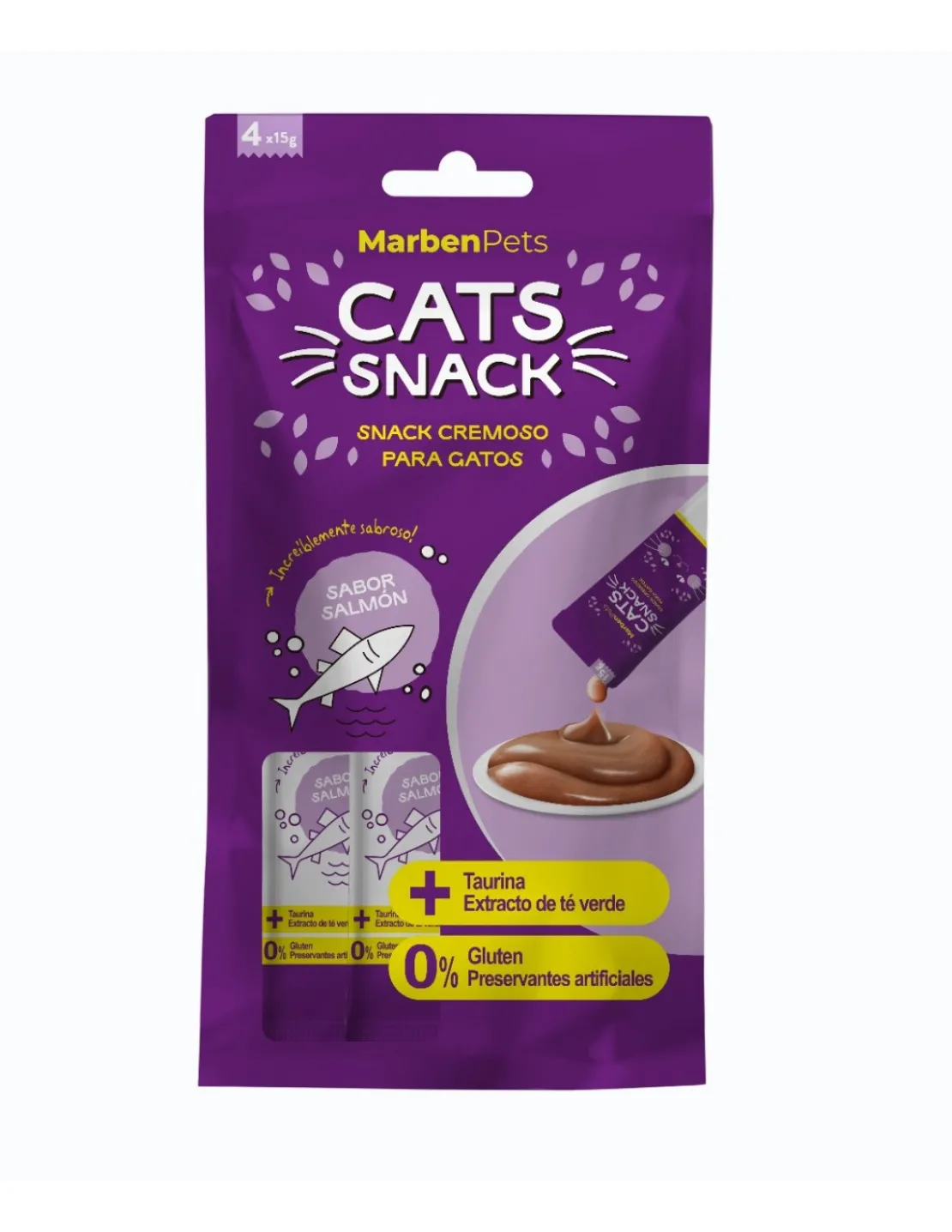 Tubito Cremoso Salmon 60 grs.*Cats Snack Sale