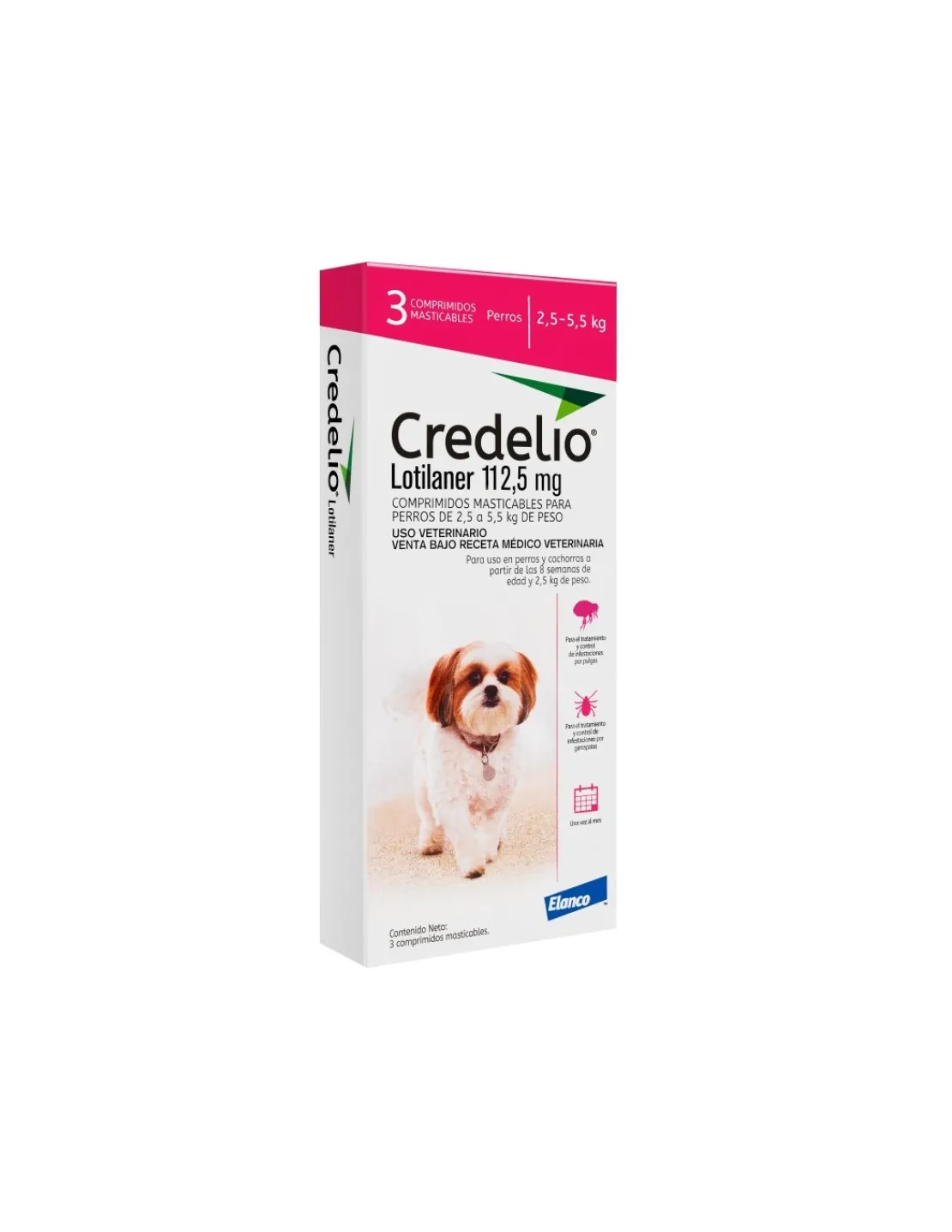 3 comprimidos 2,5 a 5,5 kg.*Credelio Sale
