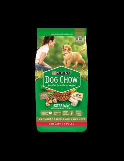 Cachorros Medianos y Grandes Carne y Pollo 18 kg.*Dog Chow Hot