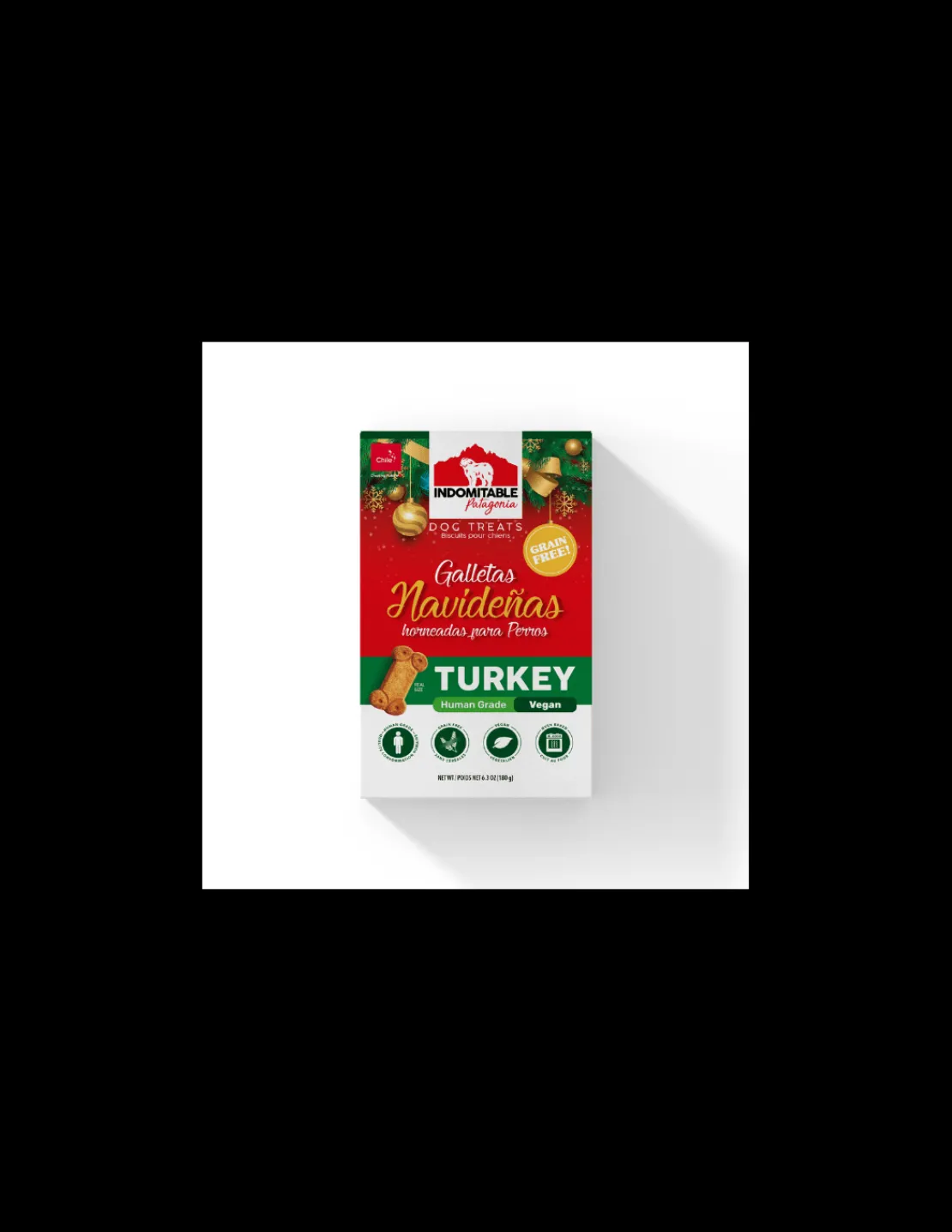 Galletas Navideñas Turkey Grain Free 180 grs.*Indomitable Patagonia New