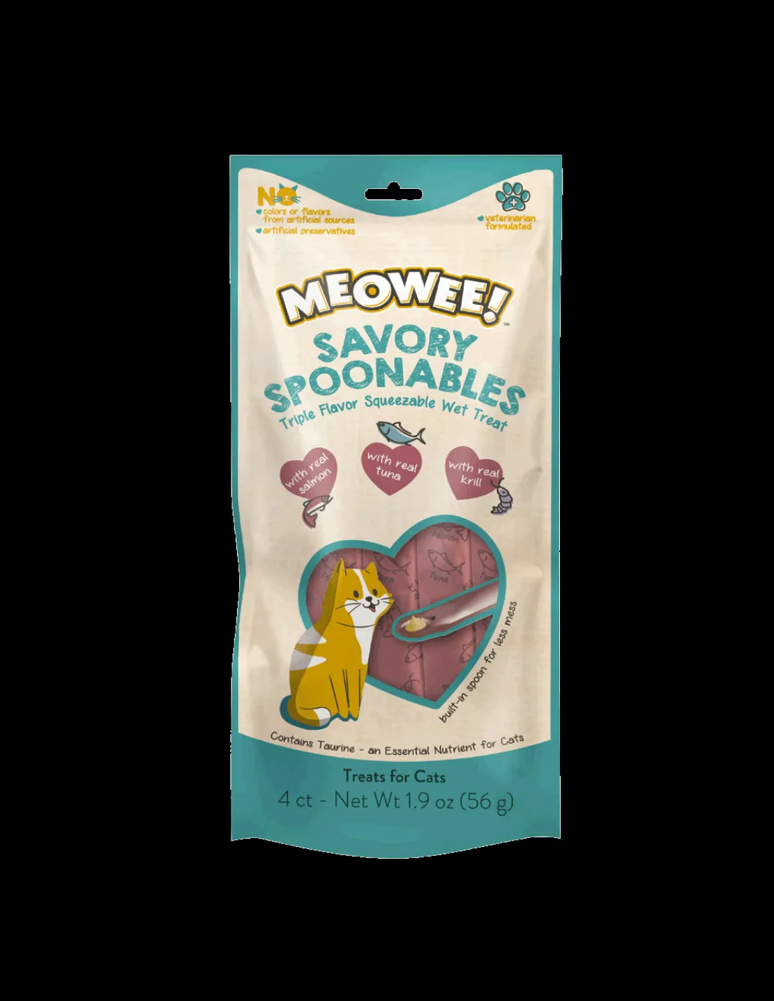 Snack Salmon Tuna & Krill 56 grs.*Meowee Hot