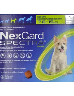 Spectra 3 Comprimidos 7,6 a 15 kg.*Nexgard Hot
