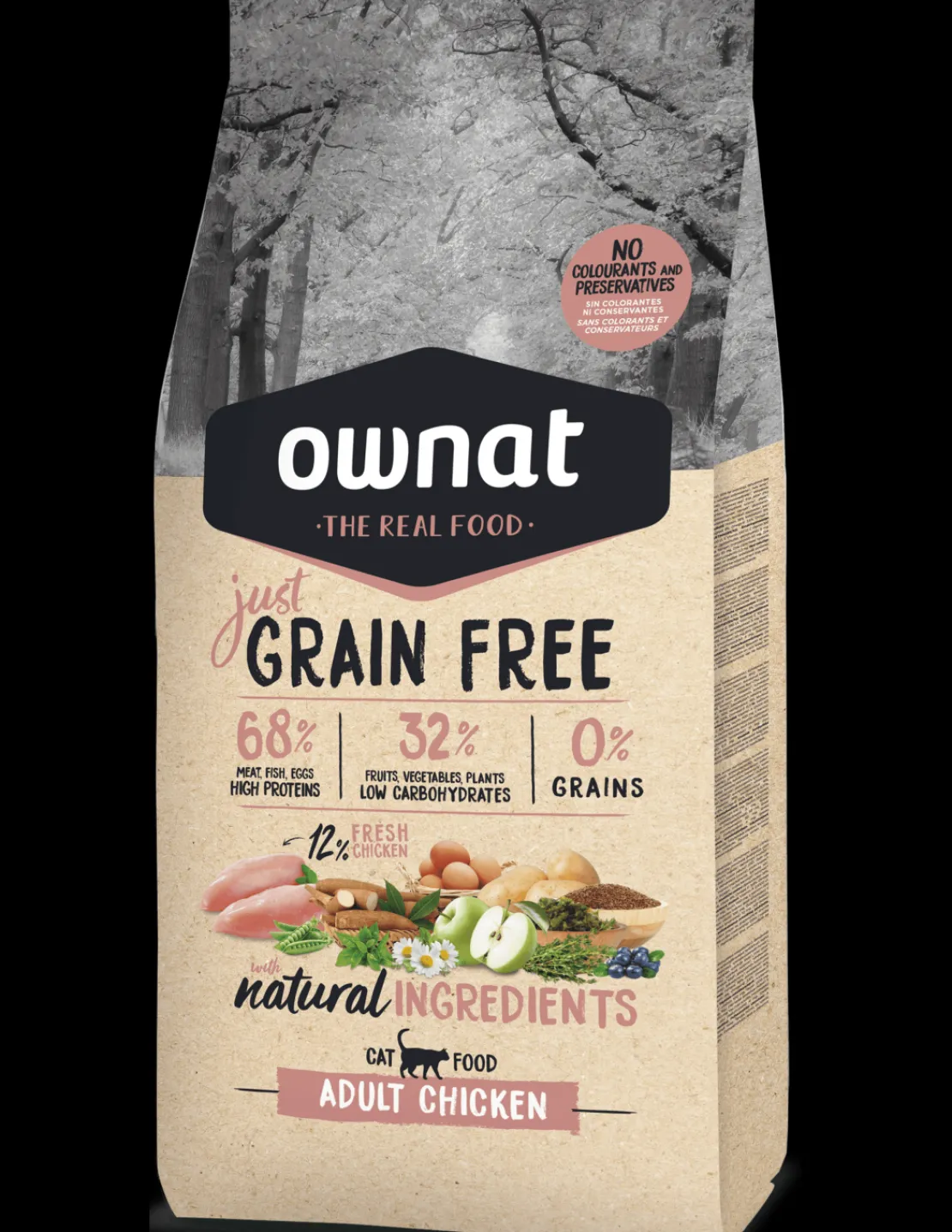 Just Grain Free Gato Adulto Chicken 3 kg.*Ownat Fashion