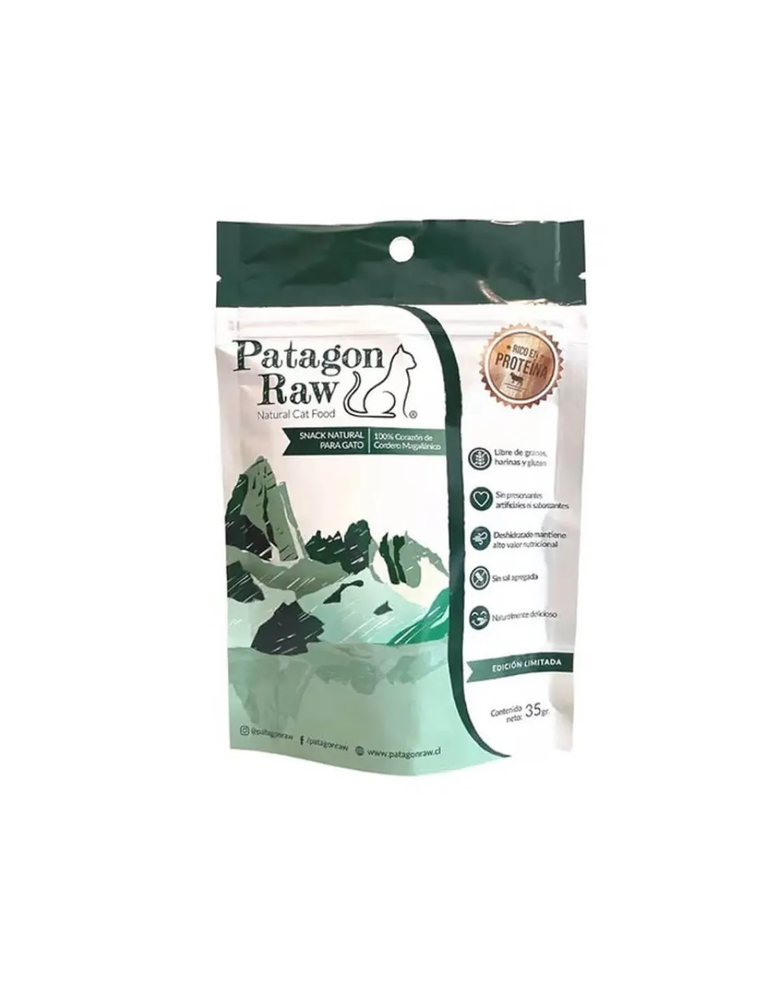 Corazon de Cordero Snack Gato 35 grs.*Patagon Raw New