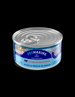 Gato Lata Atun & Pesca Blanca 85 grs.*Pet Marine Hot