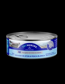 Gato Lata Mousse Atun & Pesca Blanca 156 grs.*Pet Marine Fashion