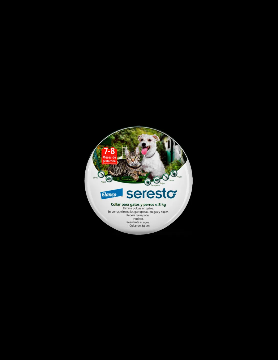 Collar Antiparasitario Gatos y Perros Hasta 8 Kg.*Seresto New