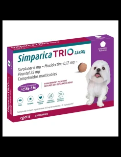 Trio 2,5 a 5 kg. 1 comprimido*Simparica Best