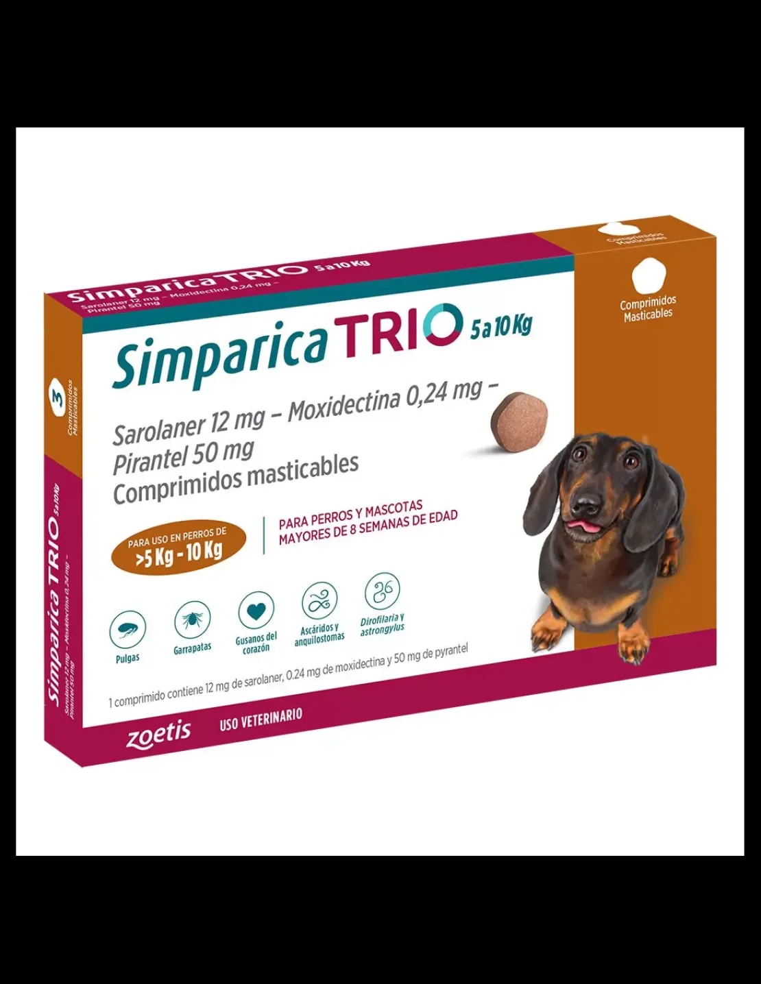 Trio 5 a 10 kg. 3 comprimidos*Simparica New