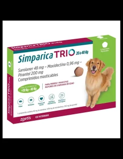 Trio 20 a 40 kg. 3 comprimidos*Simparica New