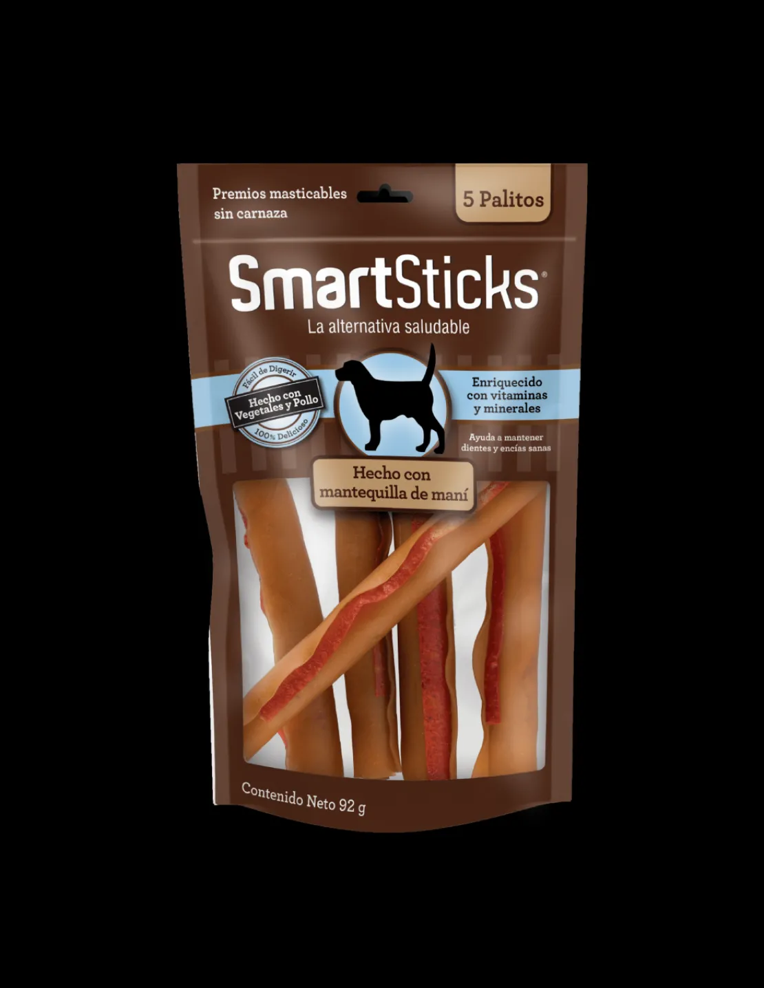 SmartSticks Mantequilla de Mani 5 unidades.*SmartBones Fashion