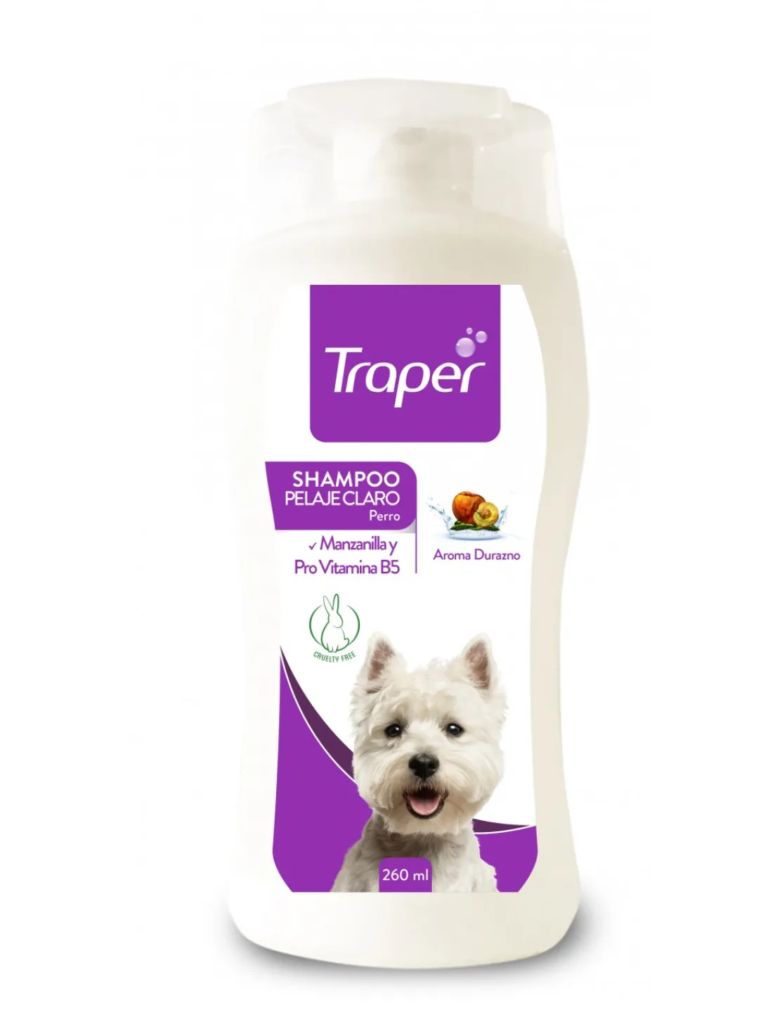 Shampoo Pelaje Claro Perros 260 ml.*Traper Fashion