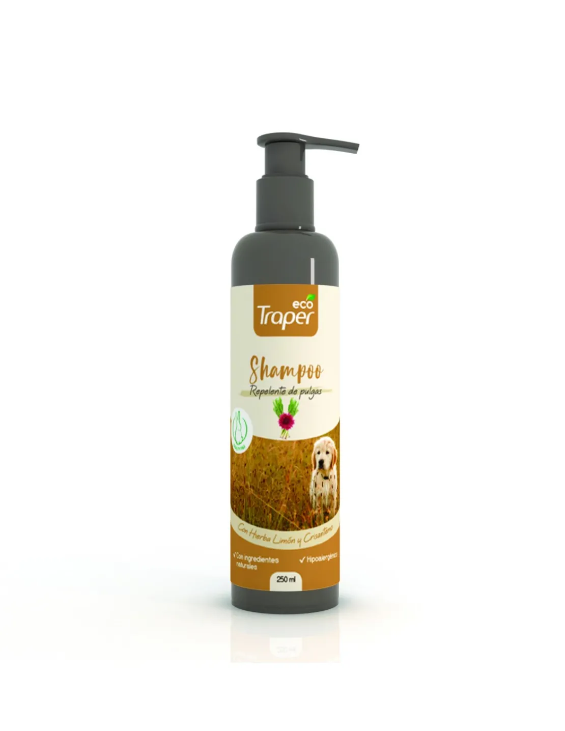 Shampoo Repele Pulgas Perros 250 ml.*Traper Clearance