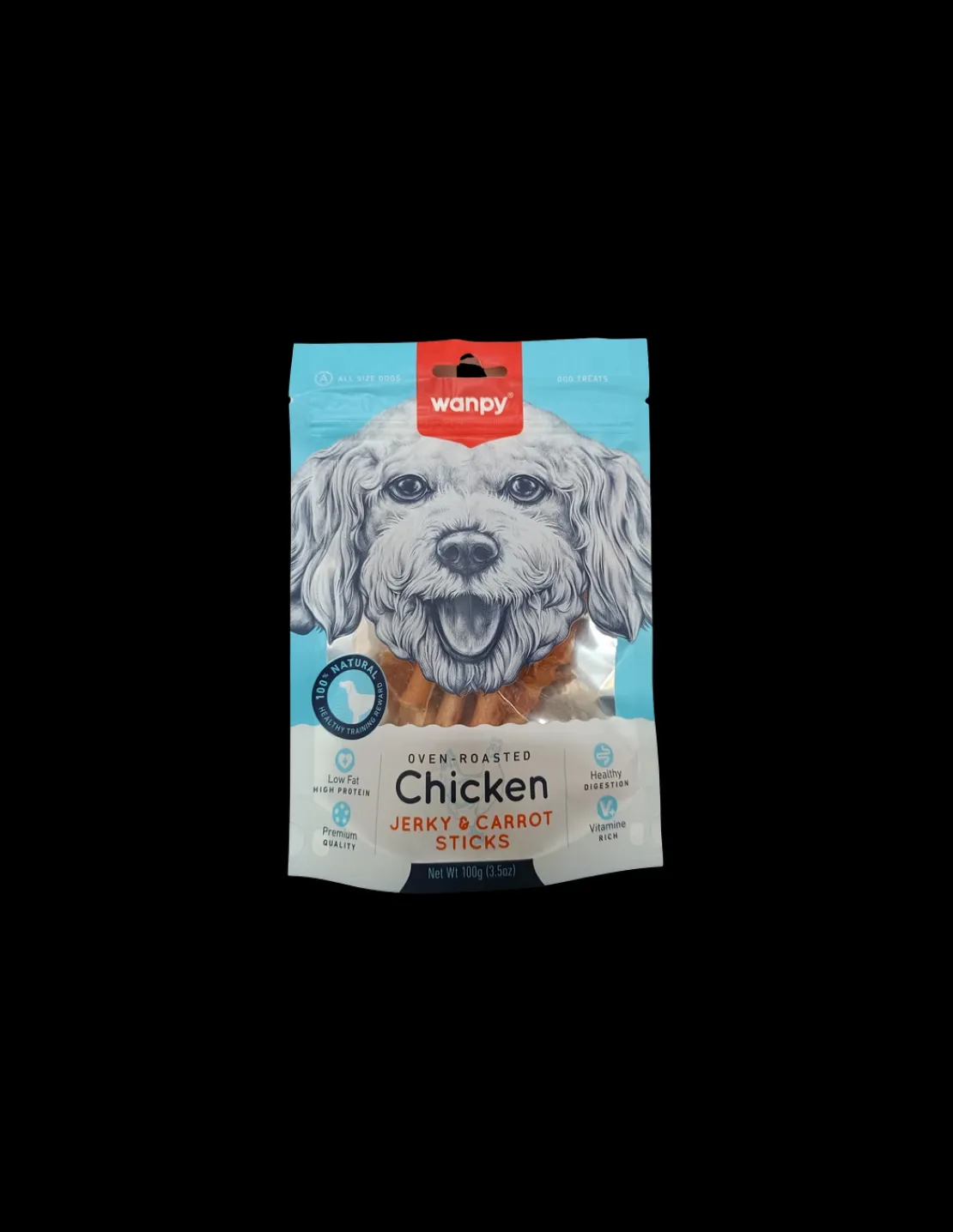Jerky & Carrot Sticks Chicken 100 grs.*Wanpy Outlet