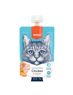 Tasty Meat Paste Chicken & Carrot Gatos 90 grs.*Wanpy Online