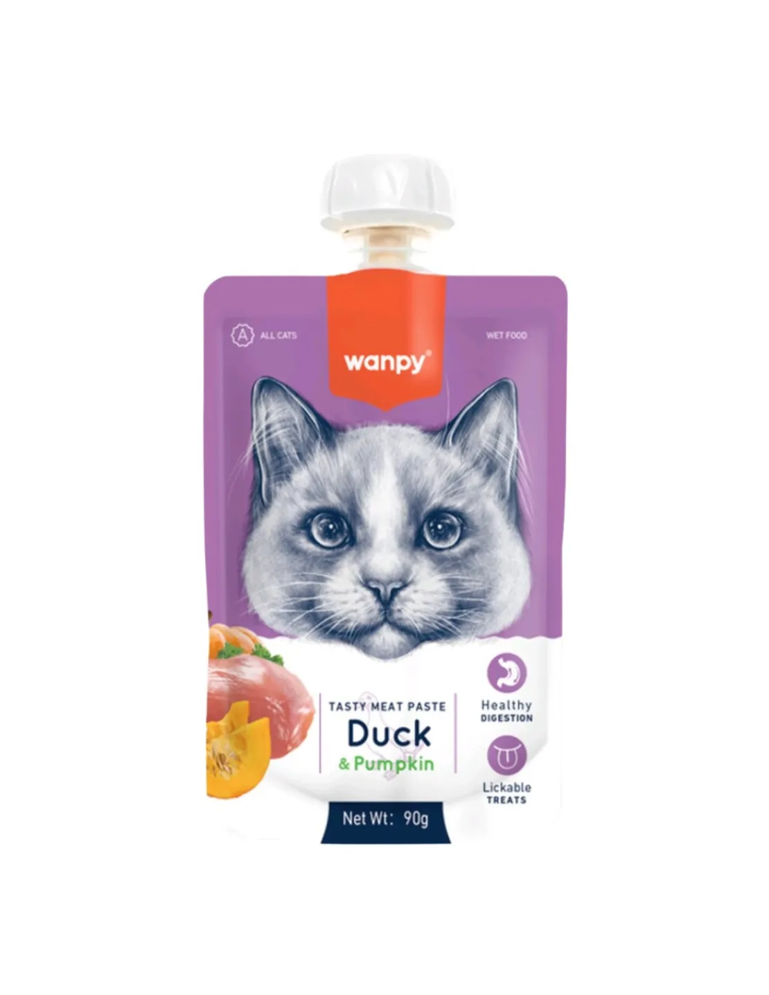 Tasty Meat Paste Duck & Pumpkin Gatos 90 grs.*Wanpy Outlet