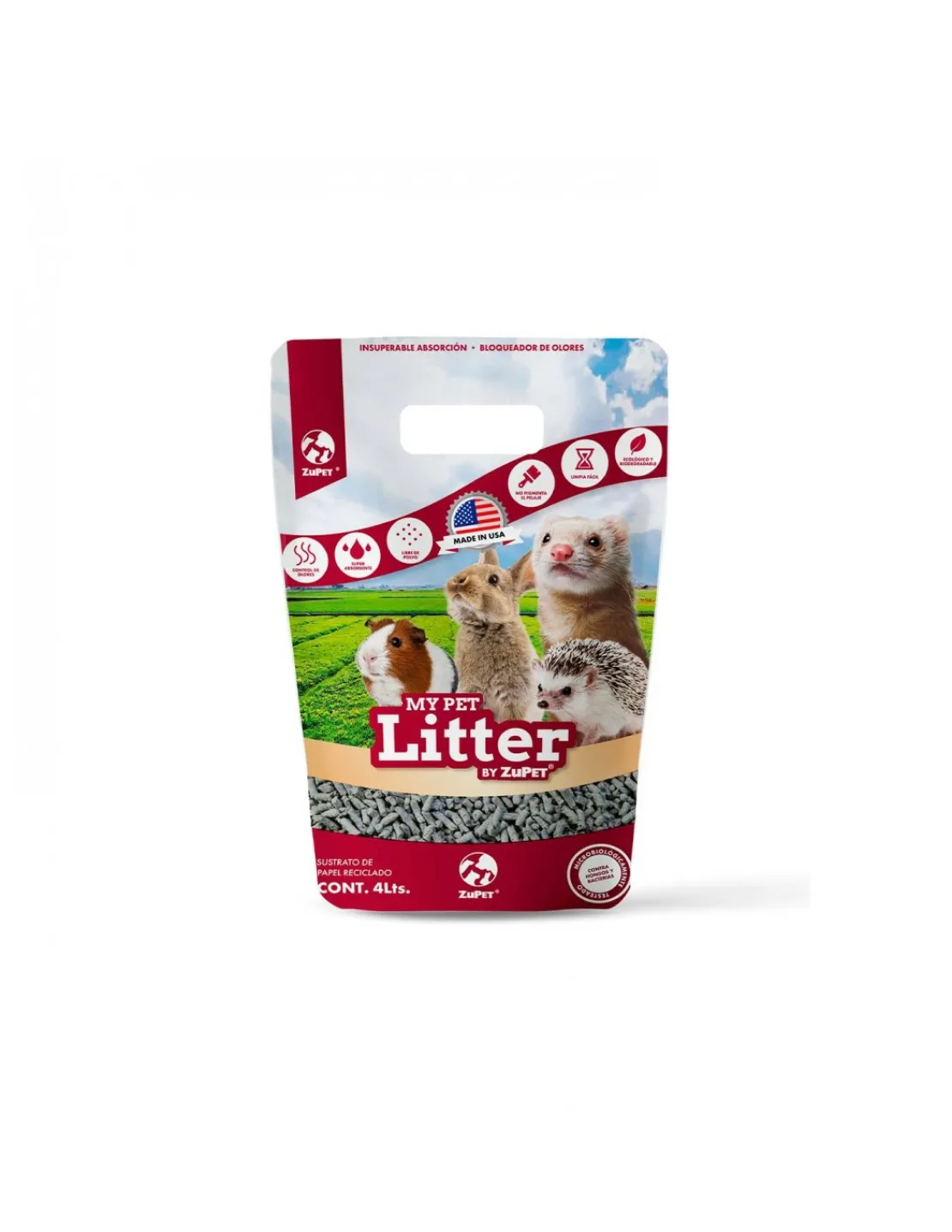 My Pet Litter Sustrato de Papel 4 Lts.*Zupet New